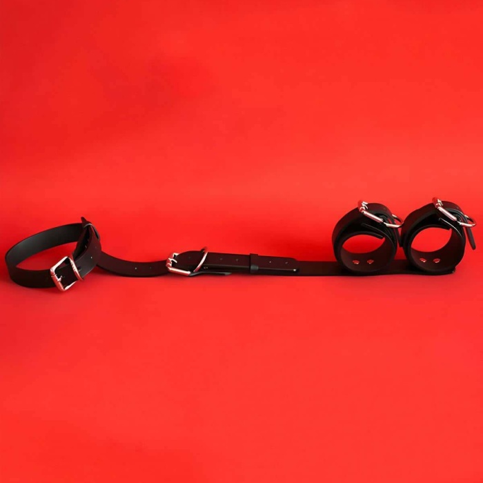 Bilekleri Bağlamalı Seksi Tasma Set - APFT327