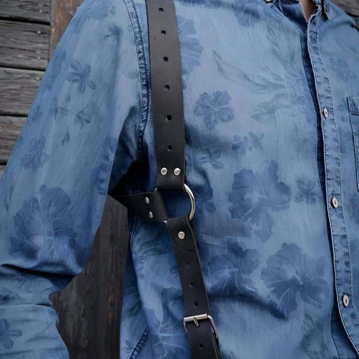 Erkek Deri Seksi Harness - APFTM134