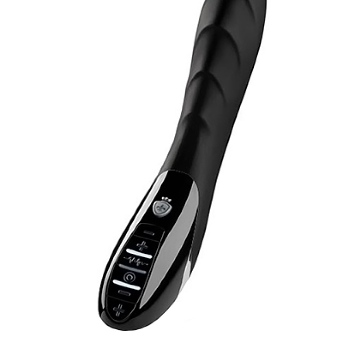Mystim Sizzling Simon Elektro Stimülasyonlu Vibratör Siyah, 27cm, Silikon