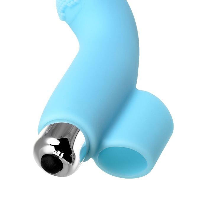 JOS DANKONUN G Nokta Parmak Vibratörü, silikon, mavi, 9,5 cm