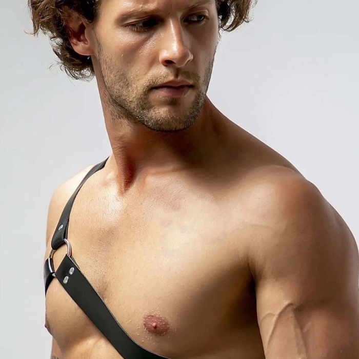 Tek Omuz Deri Erkek Harness - APFTM211