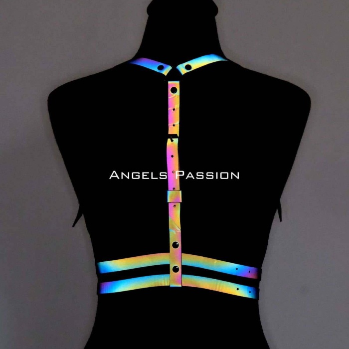 Renkli Reflektörlü Göğüs Harness, Karanlıkta Parlayan Göğüs Harness - APFT205