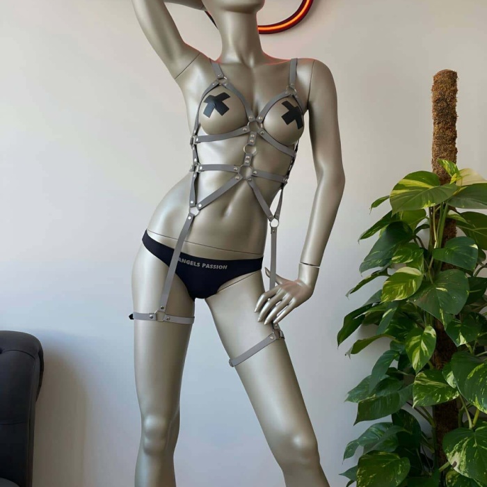 Reflektörlü Full Body Harness, Karanlıkta Yansıyan Dansçı Aksesuar - APFT461