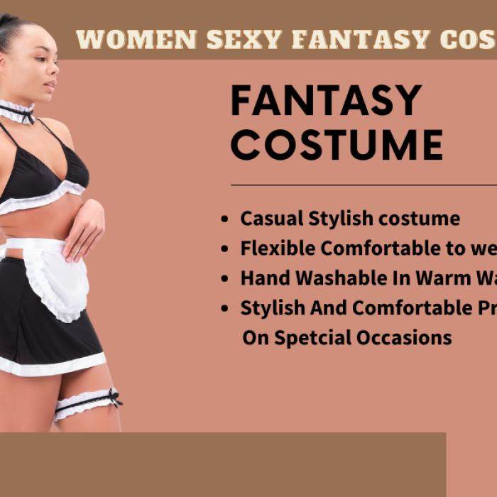Siyah Kırmızı Fantezi Kostüm İkli Set 50888SK