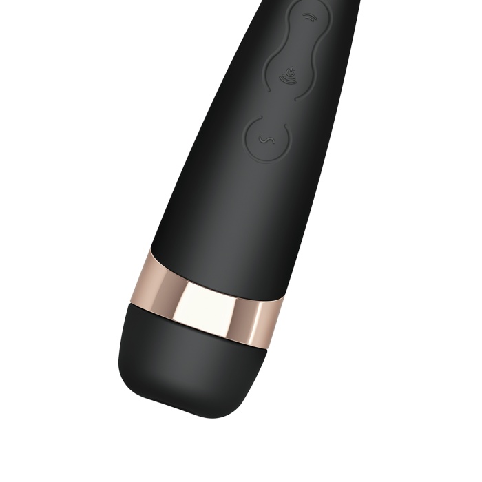 Satisfyer PRO 3 Vakum Dalgası Temassız Klitoral Stimülatör Titreşim, Silikon, Siyah, 14 cm