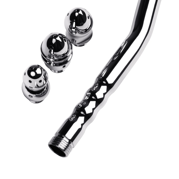 TOYFA Metal üç uçlu anal duş, gümüş, Ø 2cm, 15,4 g