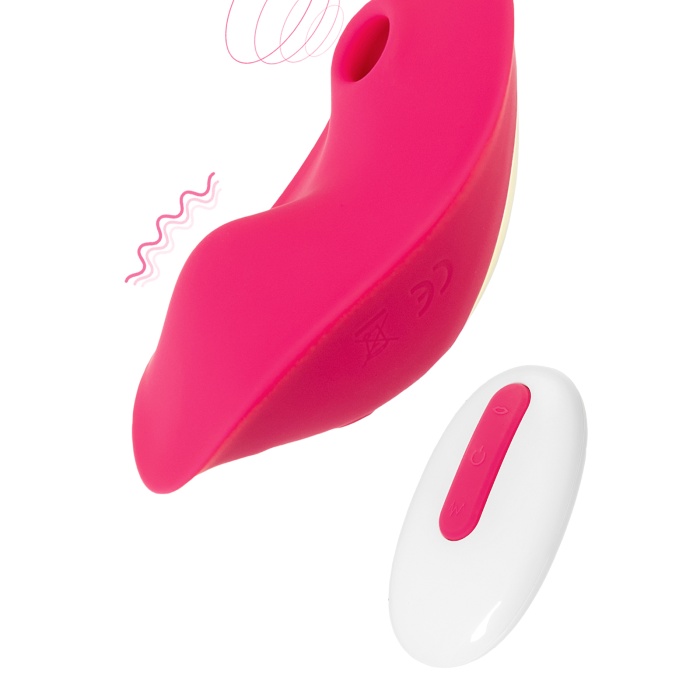 JOS Pimpit Kilot İçi Vakum Dalgası Vibratör, Silikon, Pembe, 9 cm