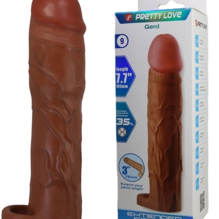 Censan Gerd Gerçek Hissiyatlı Uzatıcı Penis Kılıfı Brown