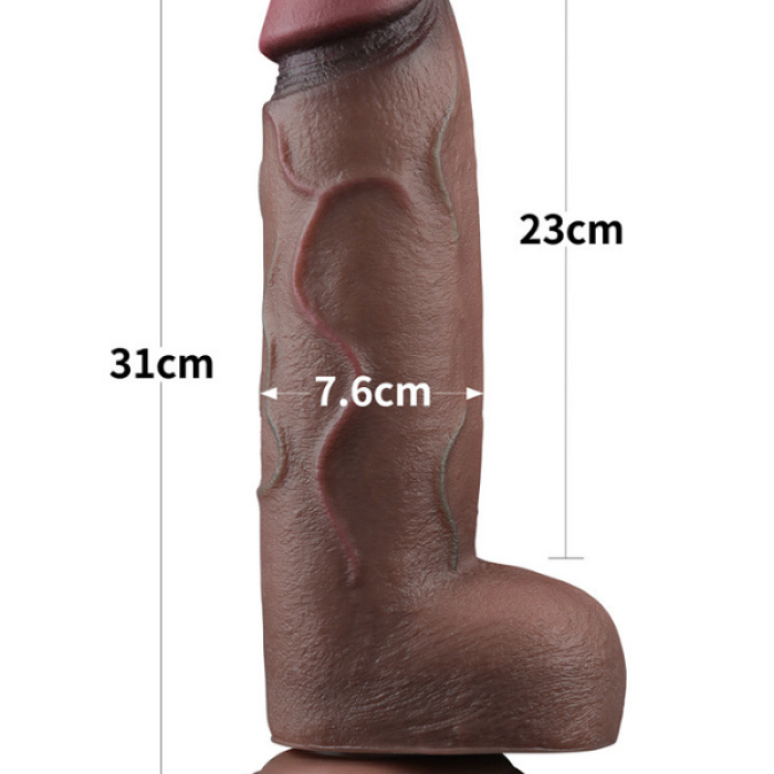Censan 12 İnç Dual Layered Silicone Cock XXL