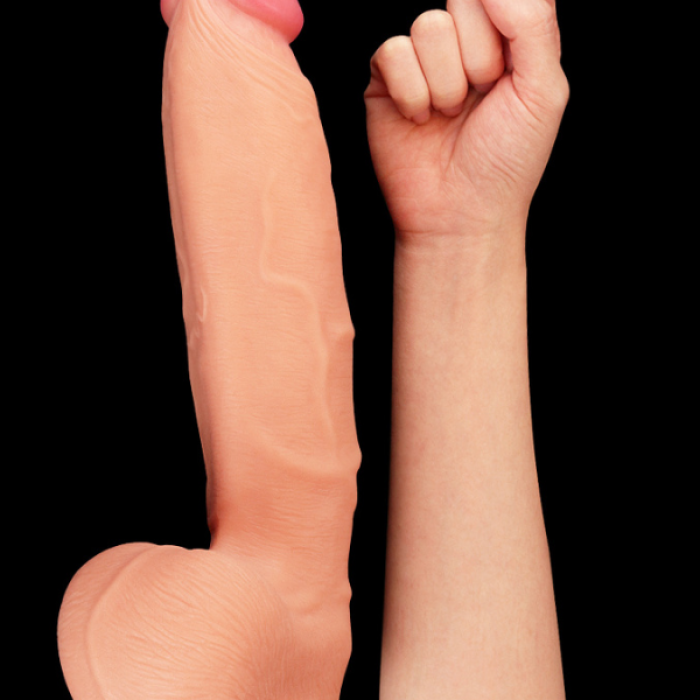 Censan 12 İnç Dual Layered Platinum Silicone Cock