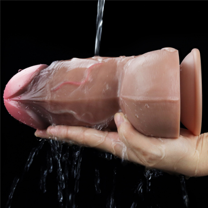 Censan 7.0 İnç Dual Layered Platinum Silicone Cock