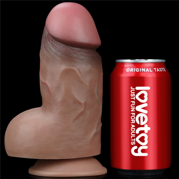 Censan 7.0 İnç Dual Layered Platinum Silicone Cock