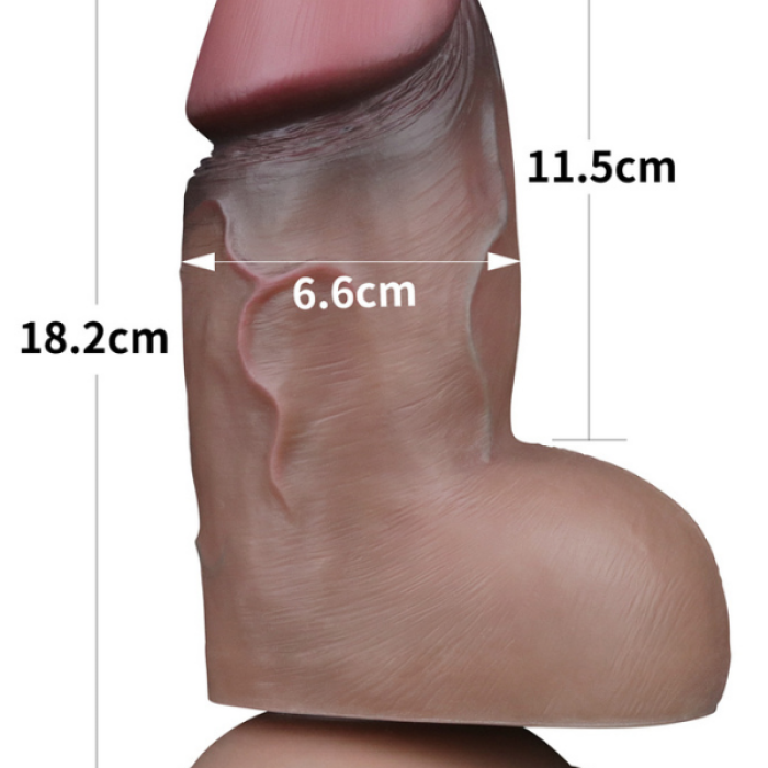 Censan 7.0 İnç Dual Layered Platinum Silicone Cock