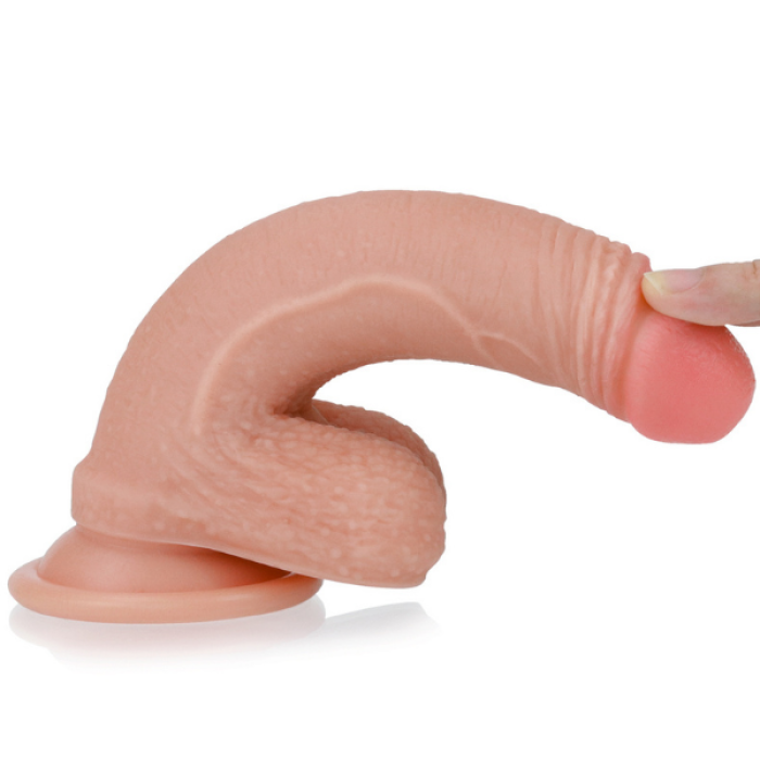 Censan 7 İnç Dual layered Platinum Silicone Cock Dildo