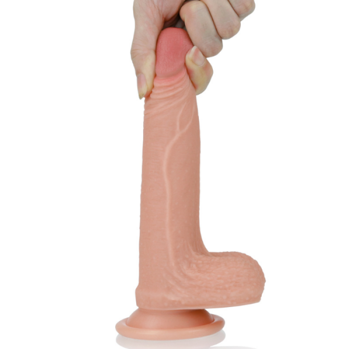 Censan 7 İnç Dual layered Platinum Silicone Cock Dildo