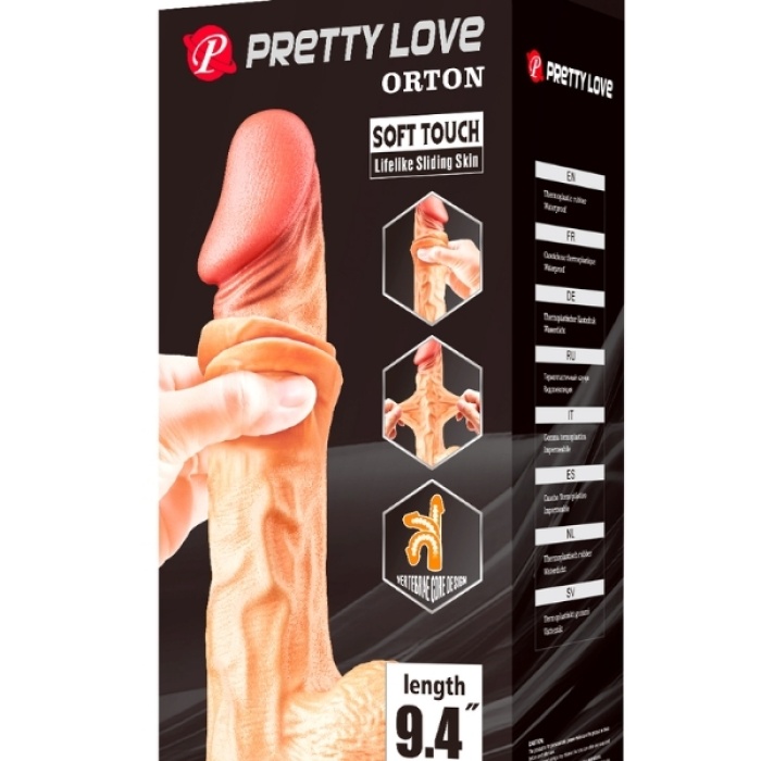 Censan Ortan 9.4 İnç Kıkırdak Yapılı Gerçek Deri Yapılı Dildo