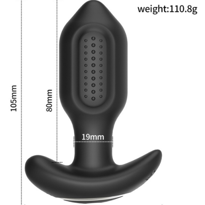 Censan Sledgehammer Swing – Telefon Kontrollü Titreşimli Anal Plug (Siyah)