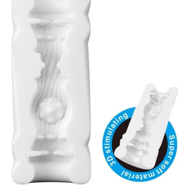Censan Super Soft Material 3d Stimulating Kola Kutusu Şeklinde Mastürbatör Mavi