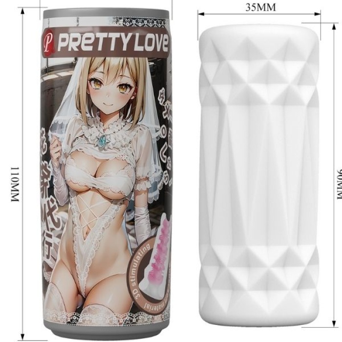 Censan Super Soft Material 3d Stimulating Kiko Kola Kutusu Şeklinde Mastürbatör