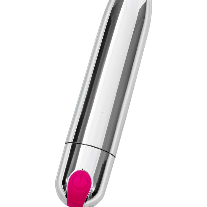 A-Toys by TOYFA Liting 10 Modlu Titreşimli Mermi Vibratör – ABS Plastik, Gümüş, 9,5 cm