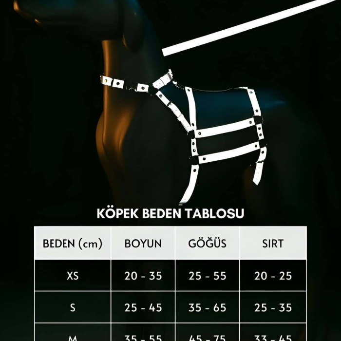 Reflektörlü - Ayarlanabilir Köpek Harness - Köpek Gezdirme Aparatı - NPD007