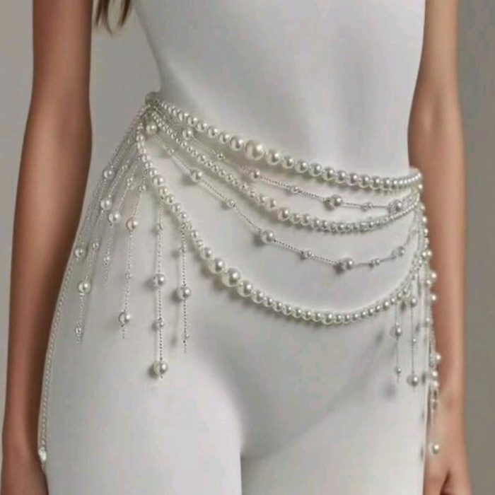 Kadın Seksi Bel Aksesuarı , Zarif , Şık , İncili Kostüm