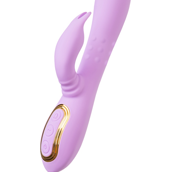 JOS Jammy Silikon Mor 22.5 cm Dönen Klitoral Stimülatörü Titreşimli Silindir