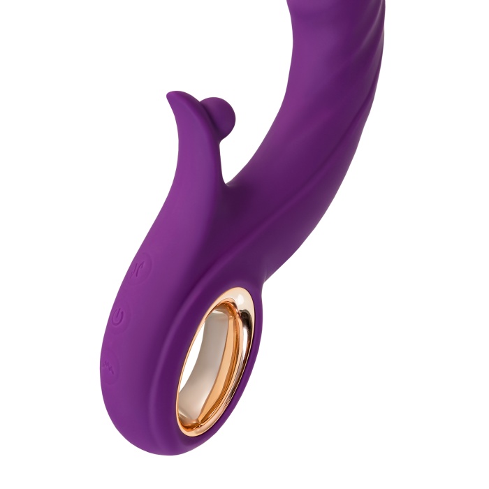 JOS Julli Yukarı ve Aşağı işlevlerine sahip titreşimli silindir, silikon, mor, 20,5 cm