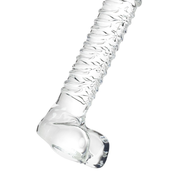 Gerçekçi olmayan yapay penis Sexus Glass, cam, transparan, 21 cm