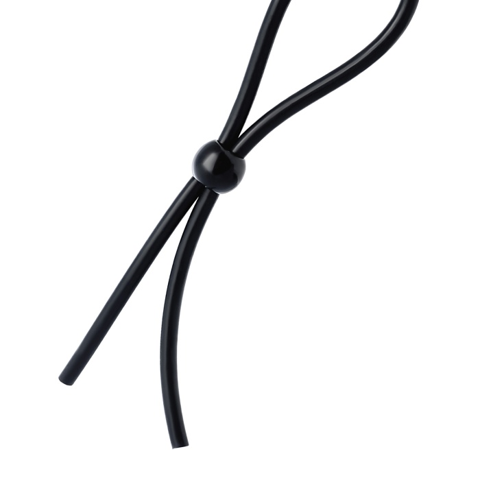 A-toys by TOYFANIN tek boncuklu penisine kement, silikon, siyah, 19,5 cm