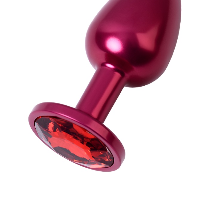 Metal by TOYFA  Anal Plug, Metal, kırmızı, kırmızı kristalli, 7,2 cm, Ø2,8 cm, 50 g