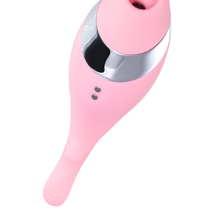 Flovetta by Toyfa DAHLİA Çok Fonksiyonlu Vakum Vibratör, Silikon, Pembe, 14 cm