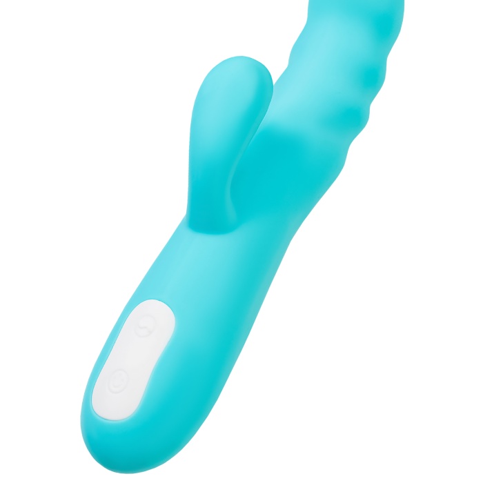 JOS Klitoral uyarımlı vibratör-döndürücü MERRY-SWI, silikon, mavi, 20,7 cm