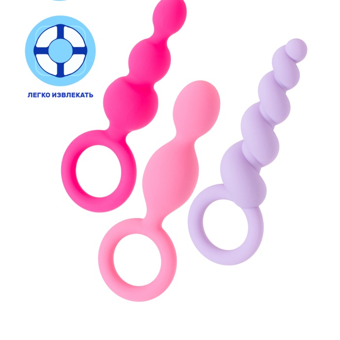 Satisfyer Booty Call (set of 3) Anal Plug Seti, silikon, çeşitli, 13,5 cm