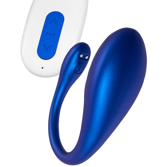 L’Eroina APP Choppy Uygulama ve Kumanda Kontrollü Silikon Vibrasyonlu Yumurta – Mavi, 21 cm
