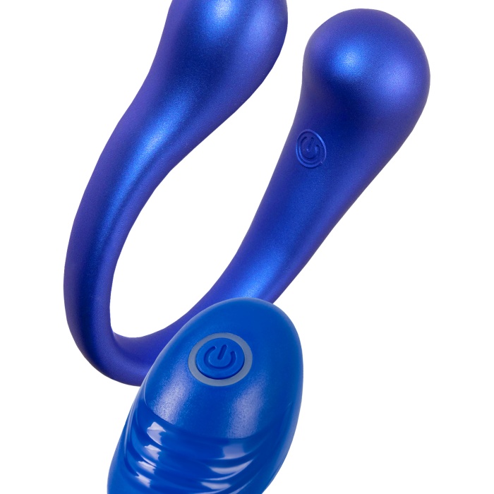 L’Eroina APP Etern Çok Fonksiyonlu Uygulama ve Kumanda Kontrollü Silikon Vibratör – Mavi, 23 cm