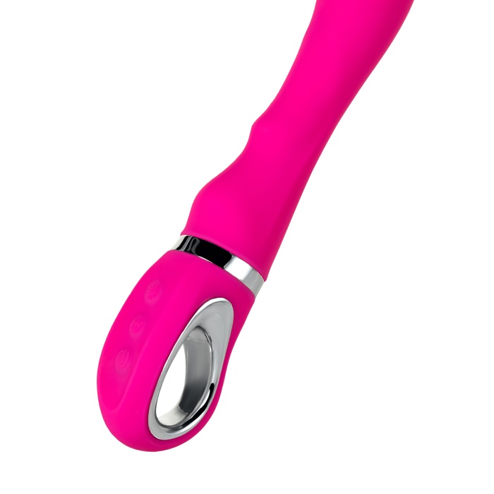 JOS PİLO Vibratör, WOW Modlu, Silikon, Pembe, 20 cm