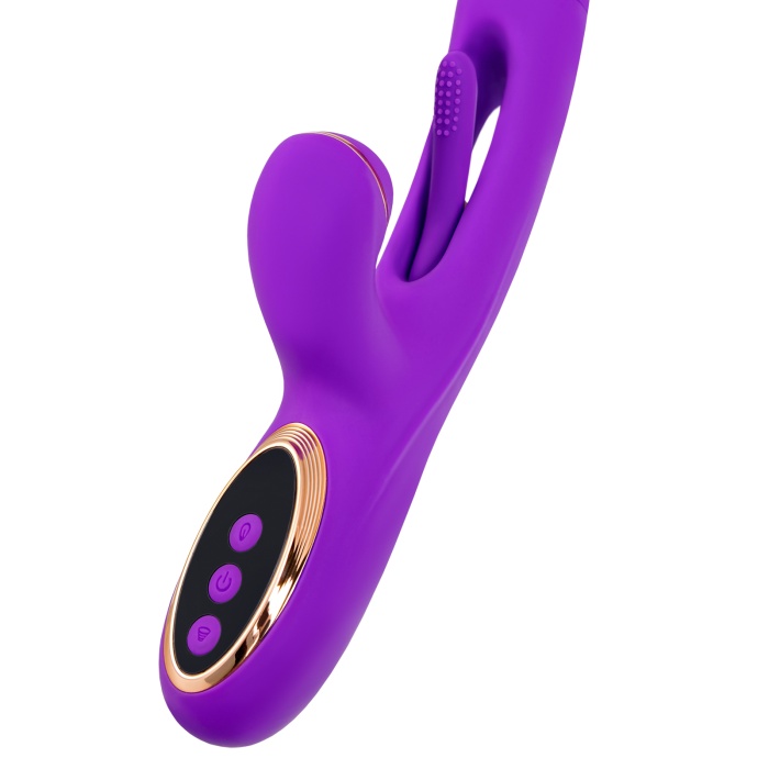 JOS Pitti Silikon Mor 24cm Dil Vibratör Vakum Stimülasyon Seks Oyuncakları Kadınlar için