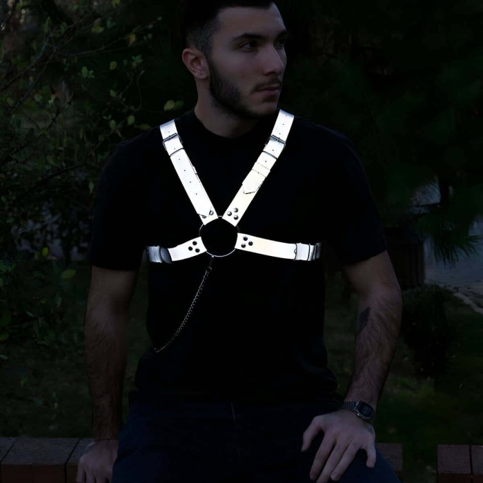 Karanlıkta Parlayan Reflektörlü Erkek Göğüs Kemer - APFTM95