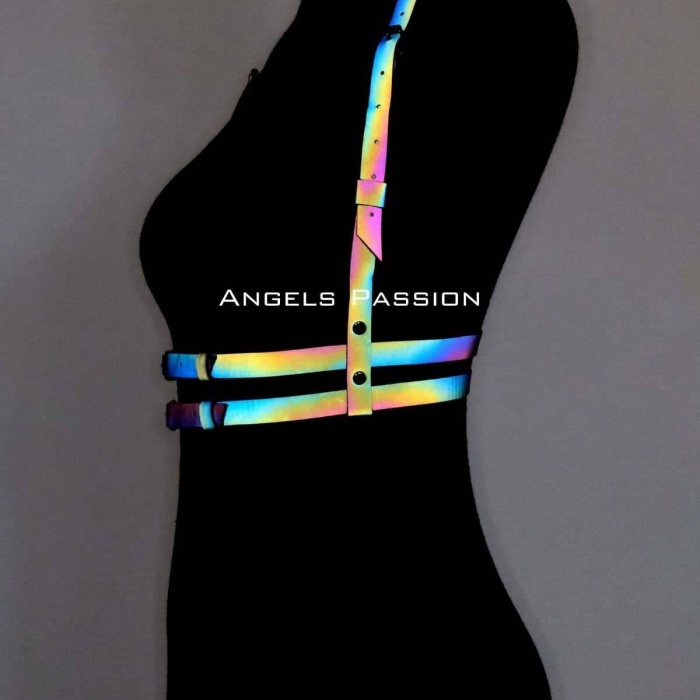Renkli Reflektörlü Göğüs Harness, Karanlıkta Parlayan Göğüs Harness - APFT205