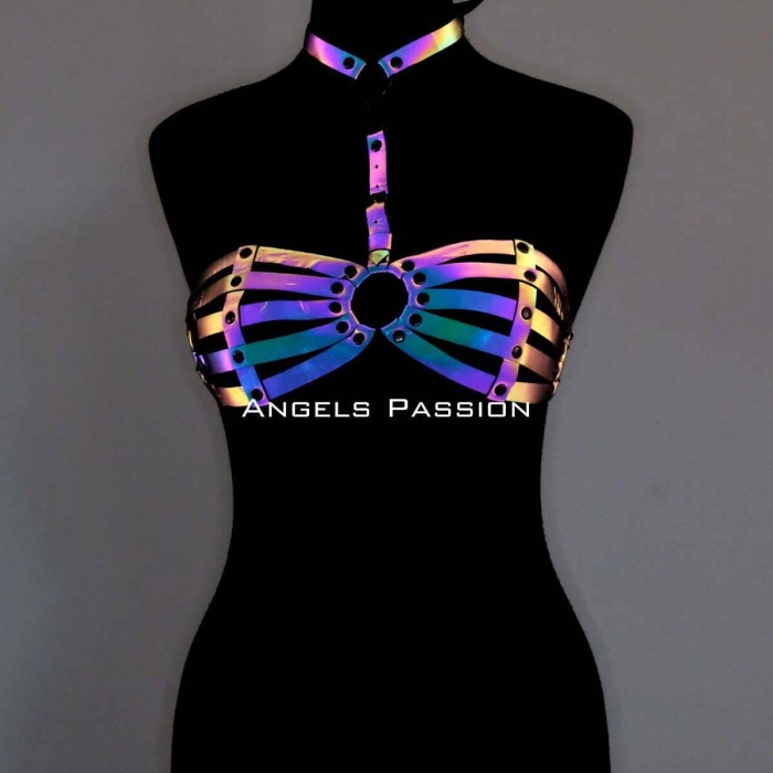 Reflektörlü Kadın İç Giyim, Reflektörlü Sütyen Harness - APFT224