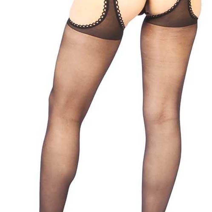 Siyah Özel Bölgesi Açık Fantazi Külotlu Çorap TM0935