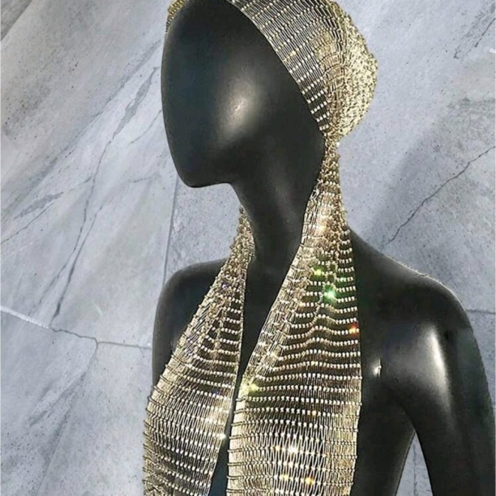 Taşlı Kafa Aksesuarı Kristal Bandana