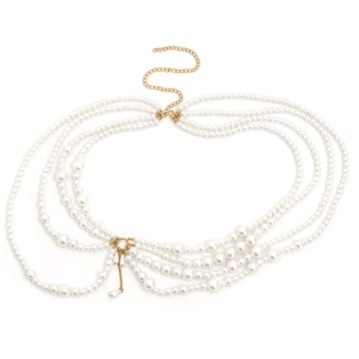 Bel Aksesuarı, Zarif , Şık , İncili Kostüm