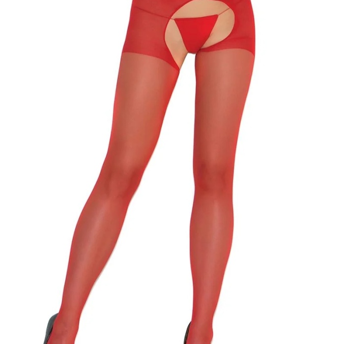 Özel Bölgesi Açık Kırmızı Fantazi Külotlu Çorap TM2035