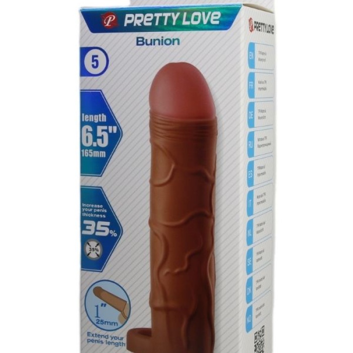 Censan Bunion Gerçek Hissiyatlı Uzatıcı Penis Kılıfı Brown