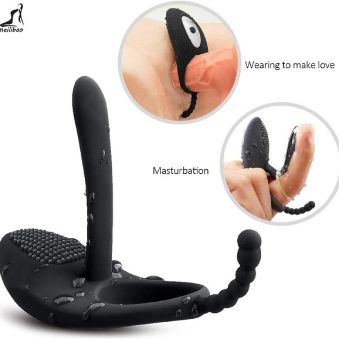 Censan Love Glow Love Desire 3’ü 1 Arada Klitoris, Anal ve Vajinal Uyarıcı – Titreşimli Testis ve Penis Halkası