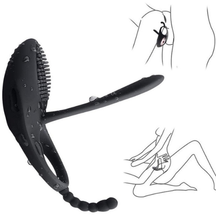 Censan Love Glow Love Desire 3’ü 1 Arada Klitoris, Anal ve Vajinal Uyarıcı – Titreşimli Testis ve Penis Halkası