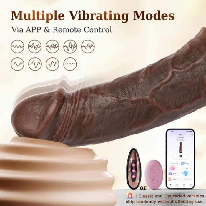 Censan Telefon Kontrollü Melez Renkte Titreşimli Penis Kılıfı