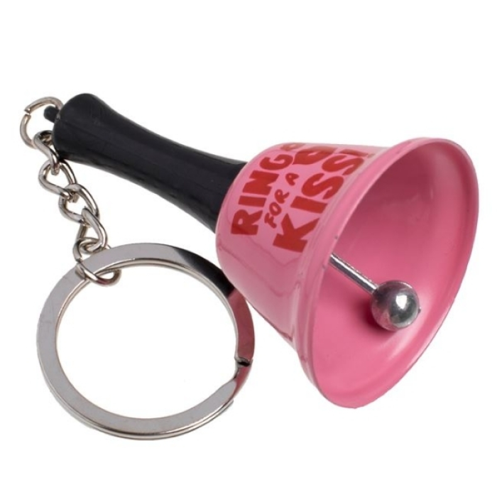 Ring for a Kiss Pembe Çan Anahtarlık